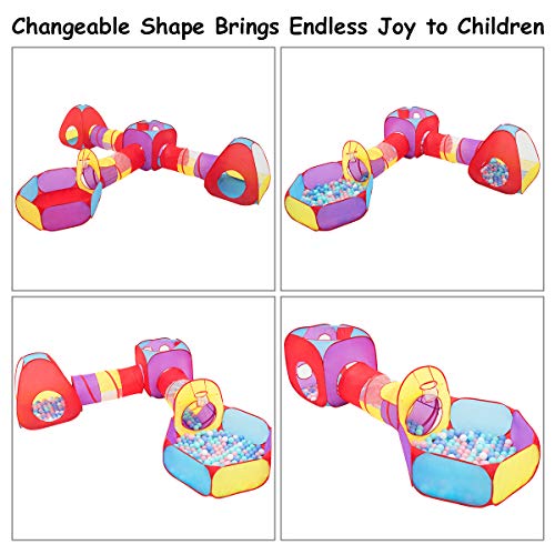 Costzon 7pc Kids Play Tent, Ball Pit & Tunnels, Gift for Toddler B...