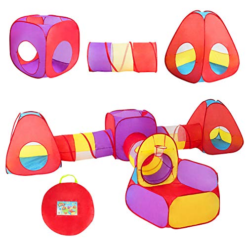 Costzon 7pc Kids Play Tent, Ball Pit & Tunnels, Gift for Toddler B...