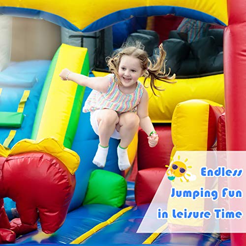 Costzon Inflatable Bounce House, Castle Jumper Playhouse w/Mesh Wa...