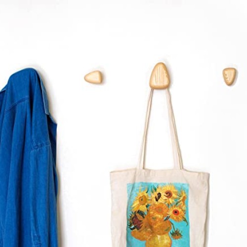 Cosymple Pebble Wood Wall Hooks, Coat Hooks for Wall Mounted, Mode...