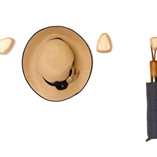 Cosymple Pebble Wood Wall Hooks, Coat Hooks for Wall Mounted, Mode...