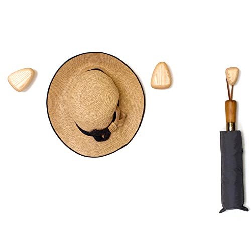 Cosymple Pebble Wood Wall Hooks, Coat Hooks for Wall Mounted, Mode...