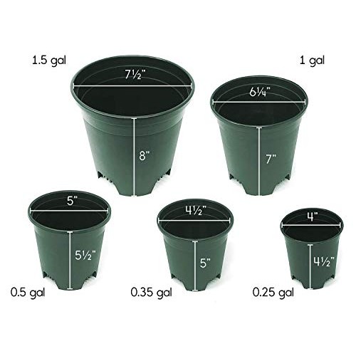 10 Pack Plastic Plant Pots Nursery Gardening Planters Green Color ...