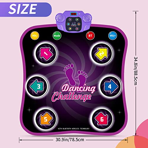 COTTEOX Dance Mat Toys with Wireless Bluetooth for 3-12 Year Old K...