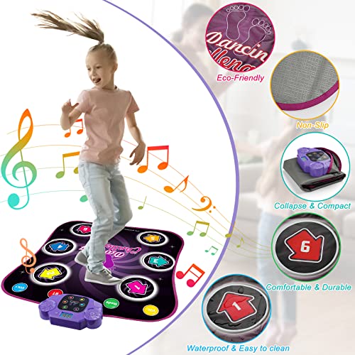 COTTEOX Dance Mat Toys with Wireless Bluetooth for 3-12 Year Old K...