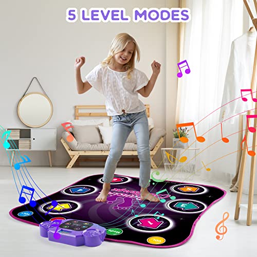 COTTEOX Dance Mat Toys with Wireless Bluetooth for 3-12 Year Old K...