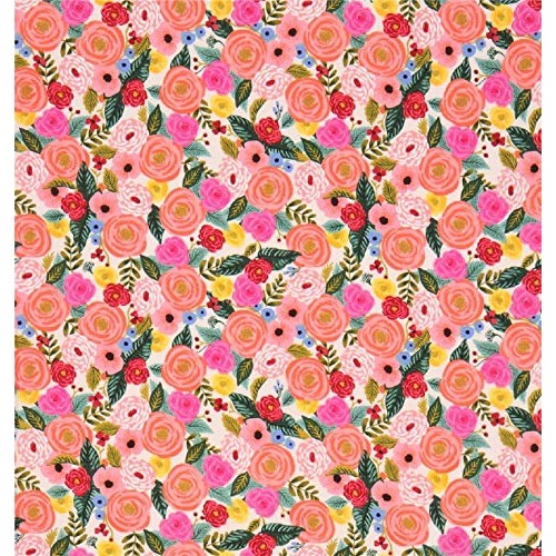 Cotton + Steel Rifle Paper Co. English Garden Rayon Challis Juliet...