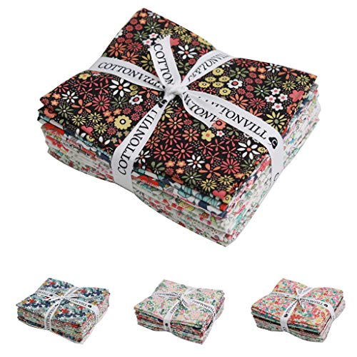COTTONVILL 20COUNT Cotton Print Quilting Fabric Quarter 10pcs, SP...