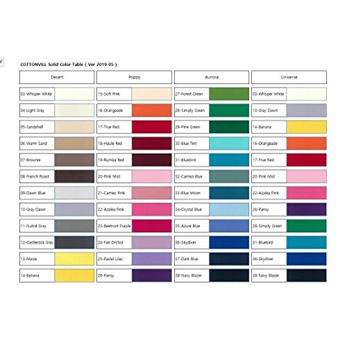 COTTONVILL 20COUNT Cotton Solid Quilting Fabric Quarter 12pcs, 99...