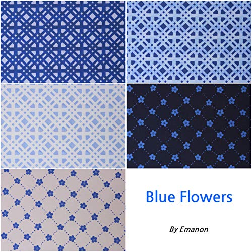 COTTONVILL EMANON Collection 20count Cotton Print Fabric Fat Quar...