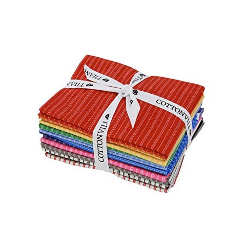 COTTONVILL EMANON Stripe Lazy Gingham 20COUNT Cotton Print Fabric ...