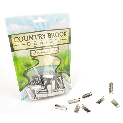 Country Brook Design - Aluminum Belt Tip 1 Inch, 50 Pack