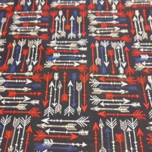 Country Snuggles Arrows Blue Fabric by The Yard Fat Quarter