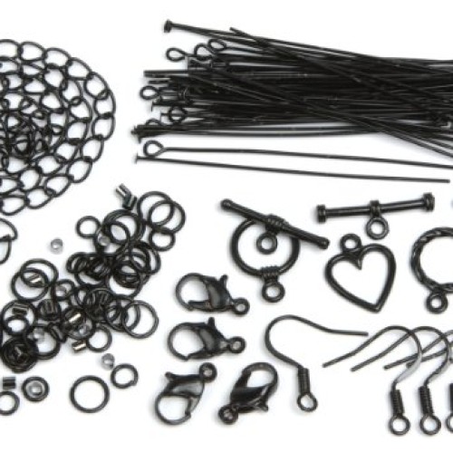Cousin Jewelry Basics Starter Pack, Black, 145-Piece