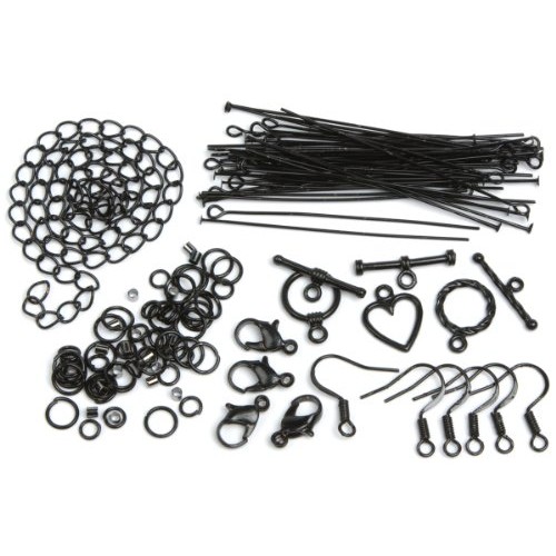 Cousin Jewelry Basics Starter Pack, Black, 145-Piece