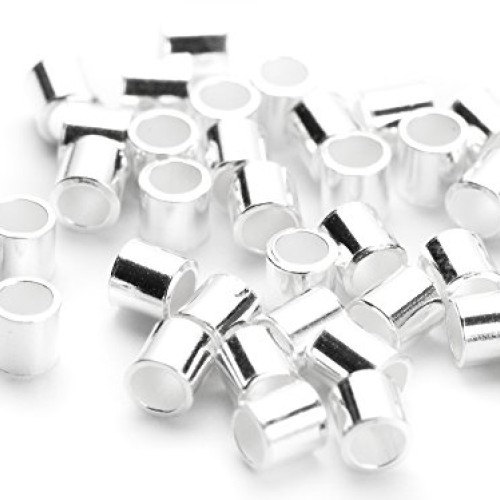 Cousin 2mm Sterling Silver Crimp Bead - 50pc