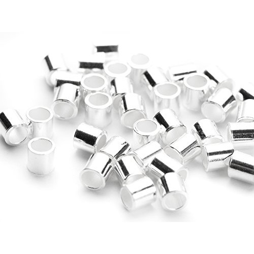 Cousin 2mm Sterling Silver Crimp Bead - 50pc