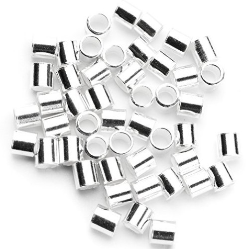 Cousin 2mm Sterling Silver Crimp Bead - 50pc