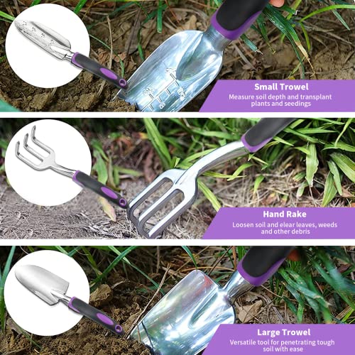 Covacure Gardening Tool Set - 11 Piece Aluminum Alloy Steel Hand T...