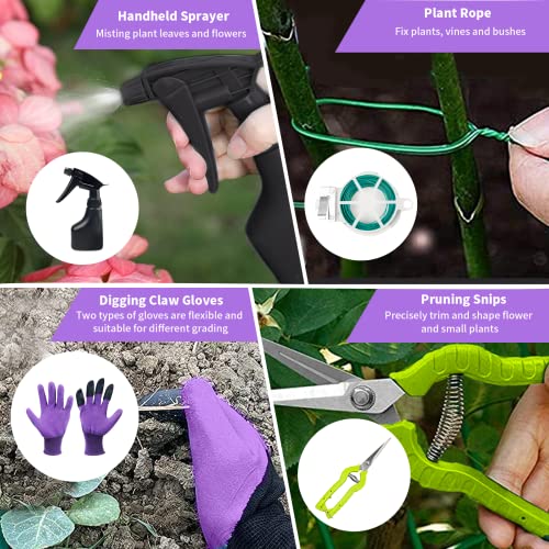 Covacure Gardening Tool Set - 11 Piece Aluminum Alloy Steel Hand T...