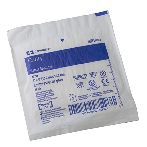 Covidien 3033 Curity Gauze Sponge, Sterile 2s in Peel-Back Packag...
