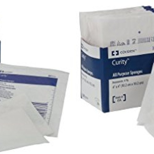 Covidien Curity Non-Woven All-Purpose Sponge, Sterile, 4 x 4, Sl...