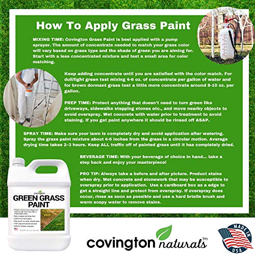 Covington Green Grass Paint for Lawn - Green Lawn Paint Grass Spra...