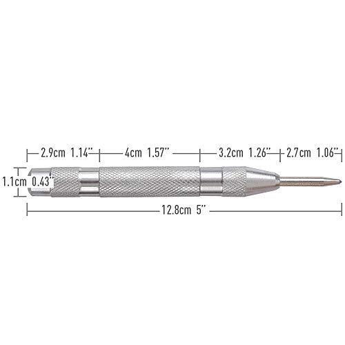 Cozihom 2 Pack Automatic Center Punch, 5 Inches Spring Loaded Cent...