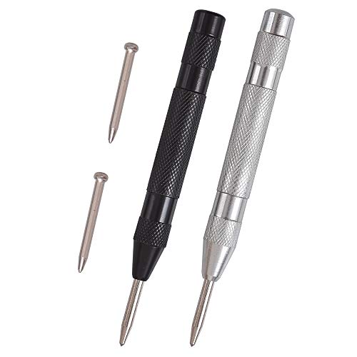 Cozihom 2 Pack Automatic Center Punch, 5 Inches Spring Loaded Cent...
