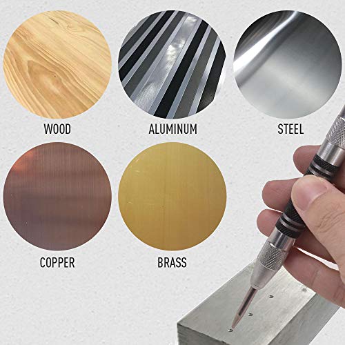 Cozihom Automatic Center Punch 2 Pack, 5 Inches Spring Loaded Cent...