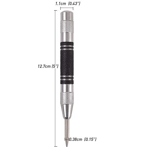 Cozihom Automatic Center Punch 2 Pack, 5 Inches Spring Loaded Cent...