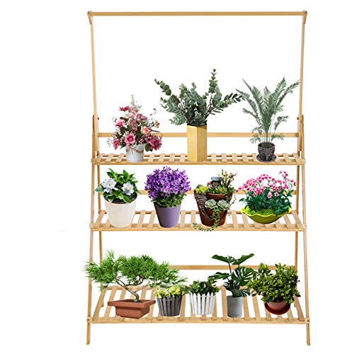 COZIMON 3-Tier Hanging Plant Stand, Adjustable Height Indoor-Outdo...
