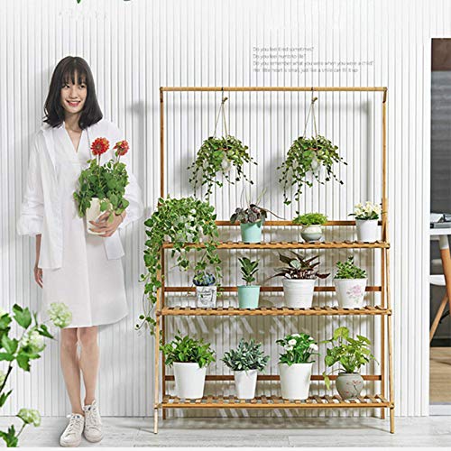 COZIMON 3-Tier Hanging Plant Stand, Adjustable Height Indoor-Outdo...