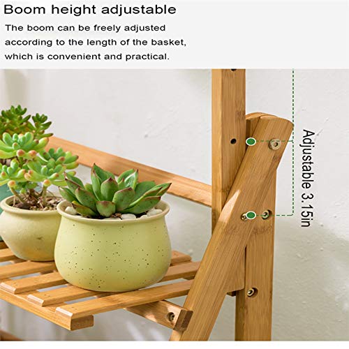 COZIMON 3-Tier Hanging Plant Stand, Adjustable Height Indoor-Outdo...