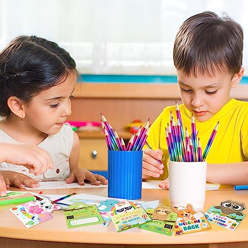 CPicdn 64Pcs Back to School Pencils Cards Set Cartoon Animal Cards...