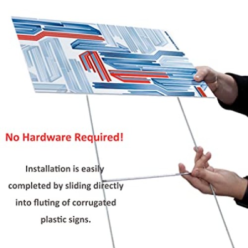10 Pack H Frame Wire Stakes for Yard Signs,18 x 7 Yard Sign St...