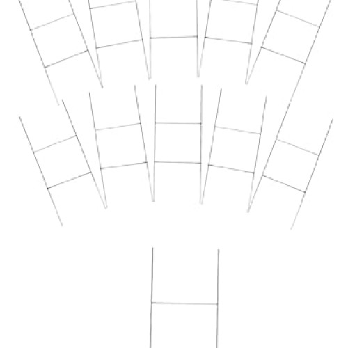 10 Pack H Frame Wire Stakes for Yard Signs,18 x 7 Yard Sign St...