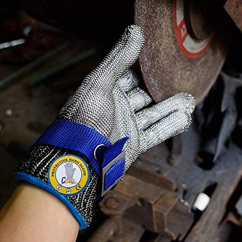 Safety Work Gloves Stab Resistant 316 Stainless Steel Metal Mesh B...