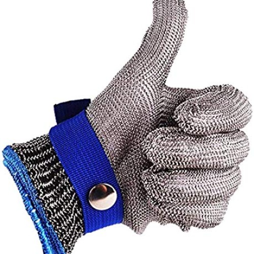 Safety Work Gloves Stab Resistant 316 Stainless Steel Metal Mesh B...