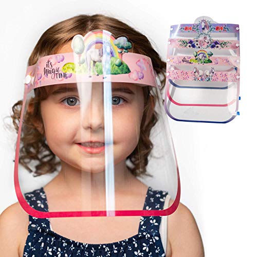 kids face shield I 4 PACK Anti-Fog face shield for kids UNICORN de...