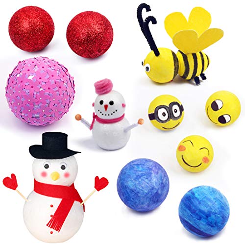 Crafare 15pc 3 Inch Craft Foam Balls Styrofoam Polystyrene Arts De...