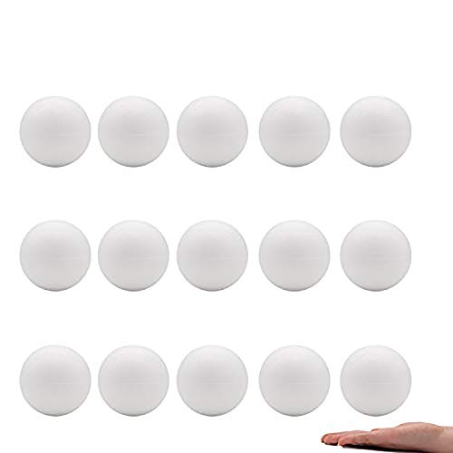 Crafare 15pc 3 Inch Craft Foam Balls Styrofoam Polystyrene Arts De...