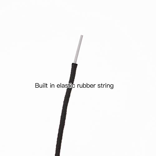 Crafare 1mm Black Elastic Cord Beading Thread Stretch String for H...