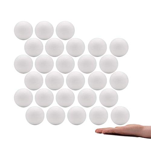 Crafare 28pc 2 Inch White Craft Styrofoam Balls Round Smooth Polys...