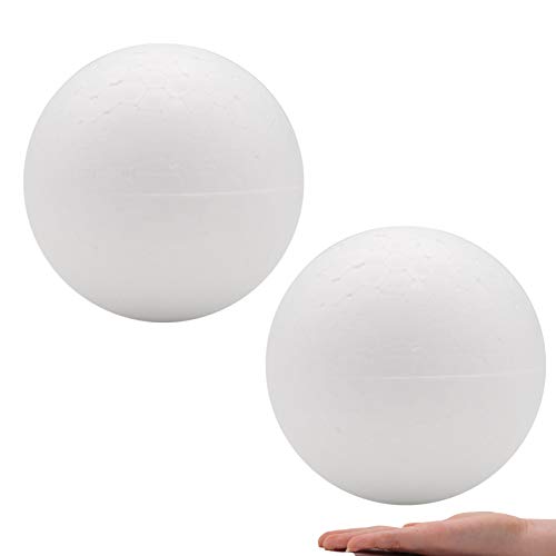 Crafare 2pc 8 Inch White Smooth Styrofoam Balls for Wedding Holida...