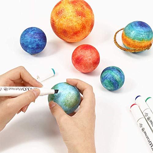 Crafare 4 Inch Craft Styrofoam Balls White Smooth Foam Ball for Ch...