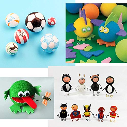 Crafare 4 Inch Craft Styrofoam Balls White Smooth Foam Ball for Ch...