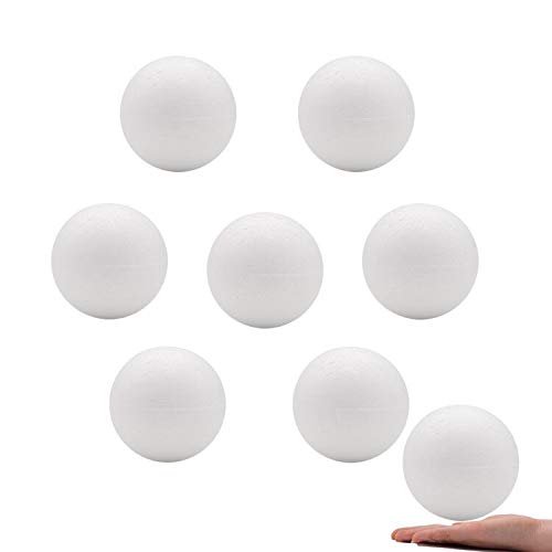 Crafare 4 Inch Craft Styrofoam Balls White Smooth Foam Ball for Ch...