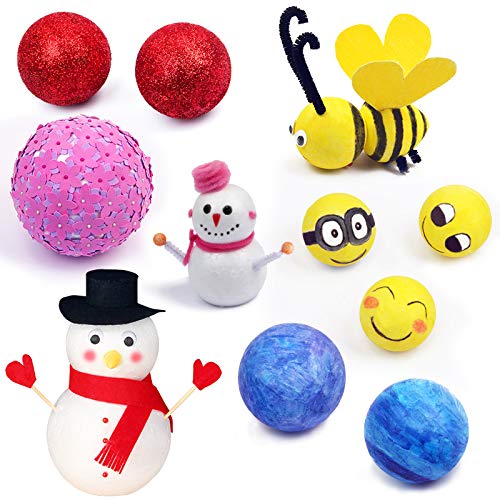 Crafare 6pc 6 Inch White Styrofoam Balls for Holiday Wedding Craft...