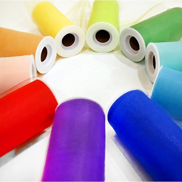 Craft and Party 10 Colors Tulle Assortment, Tulle Rolls Tulle Nett...